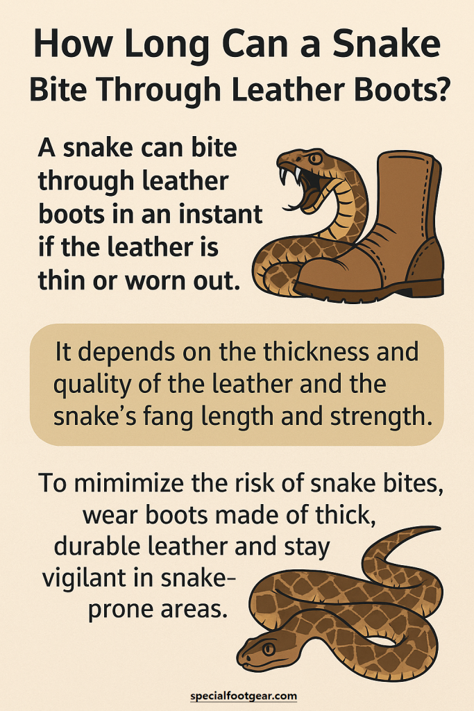 How Long Can A Snake Bite Through Leather Boots-Infographic