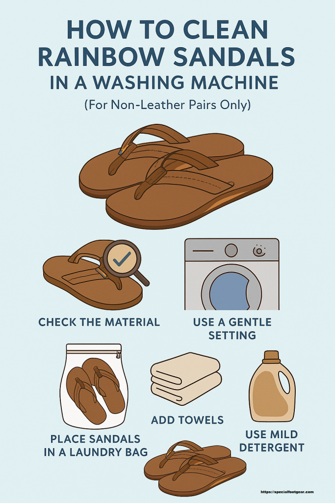 How to Clean Rainbow Sandals in a Washing Machine