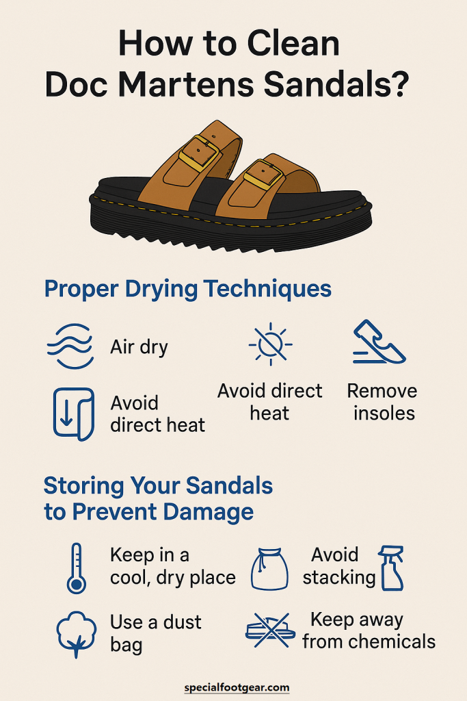 Proper Drying Techniques- Doc Martens Sandals
