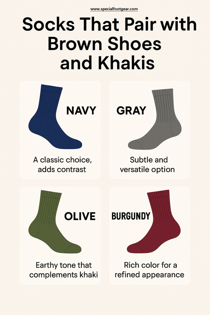 Infographic-Socks That Pair with Brown Shoes and Khakis