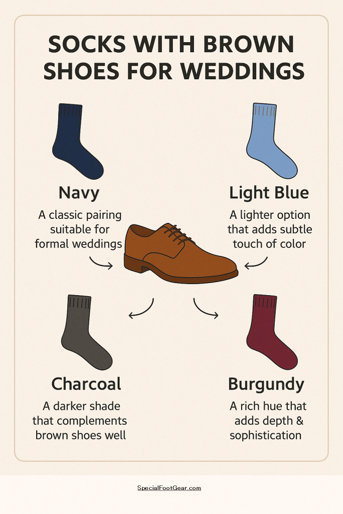 Infographic: Socks with Brown Shoes for Weddings