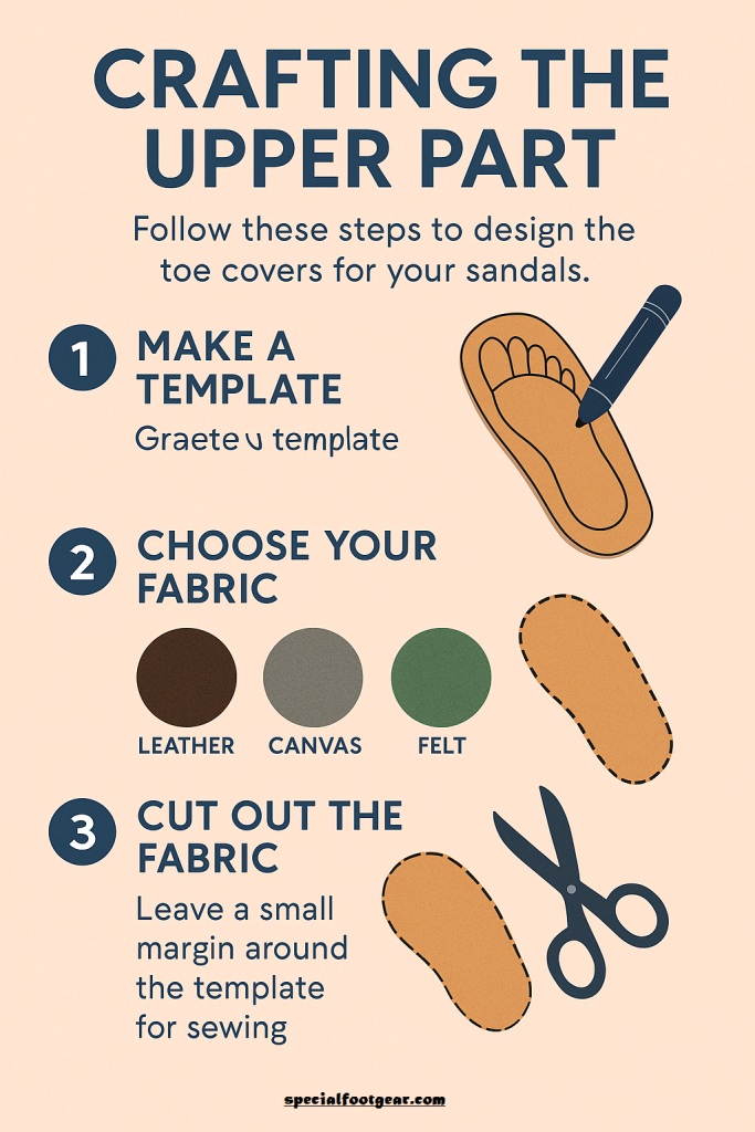 Creating the upper part of Naruto sandals