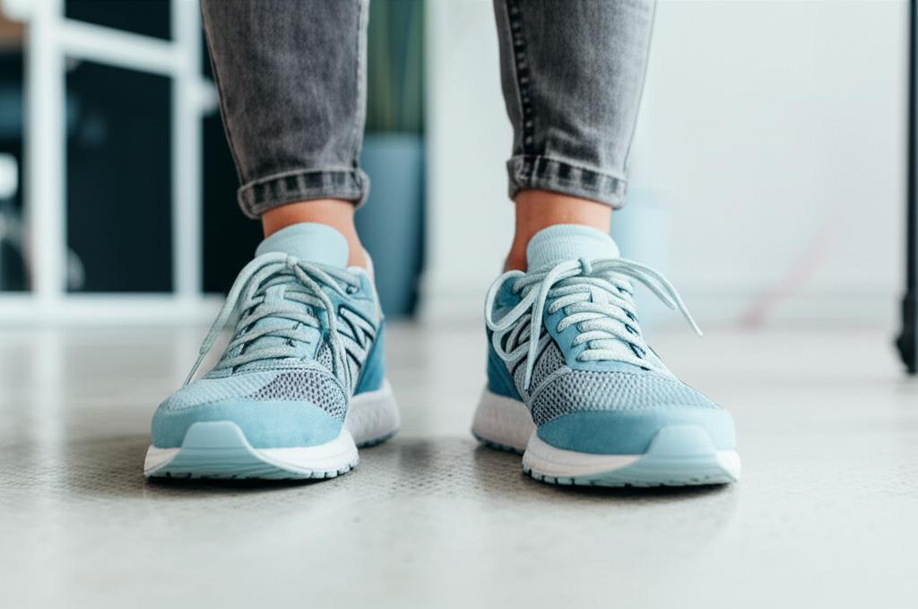 Generate a high-quality, relevant image prompt for an article about: Are Walking Shoes Good for Stan