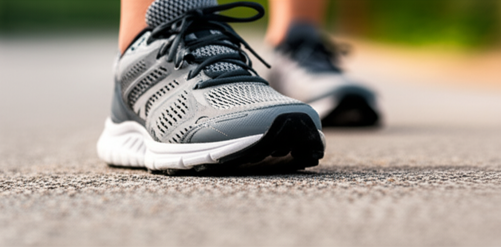 Generate a high-quality, relevant image prompt for an article about: Are Walking Shoes Good for Runn