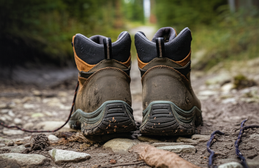 Generate a high-quality, relevant image prompt for an article about: Are Walking Shoes Good For Hiki