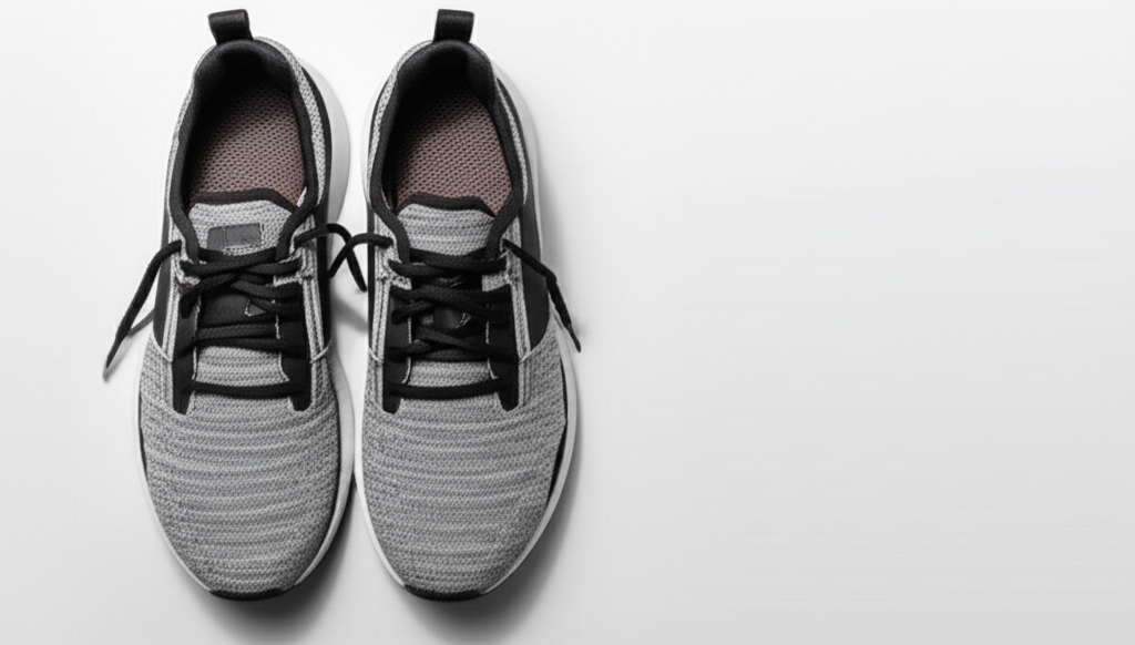 Generate a high-quality, relevant image prompt for an article about: Are Walking Shoes Supposed To B