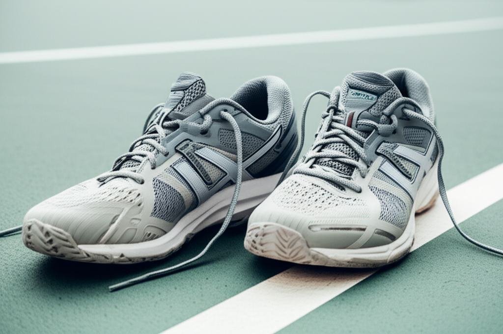 Generate a high-quality, relevant image prompt for an article about: Are Running Shoes Good For Tenn