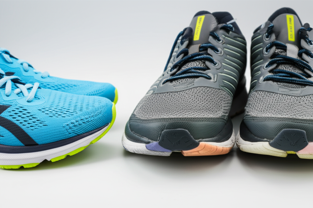 Generate a high-quality, relevant image prompt for an article about: Are Running Shoes Good For Walk
