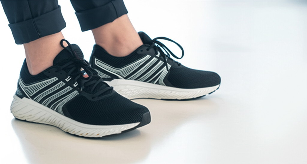 Generate a high-quality, relevant image prompt for an article about: Are Running Shoes Good for Work