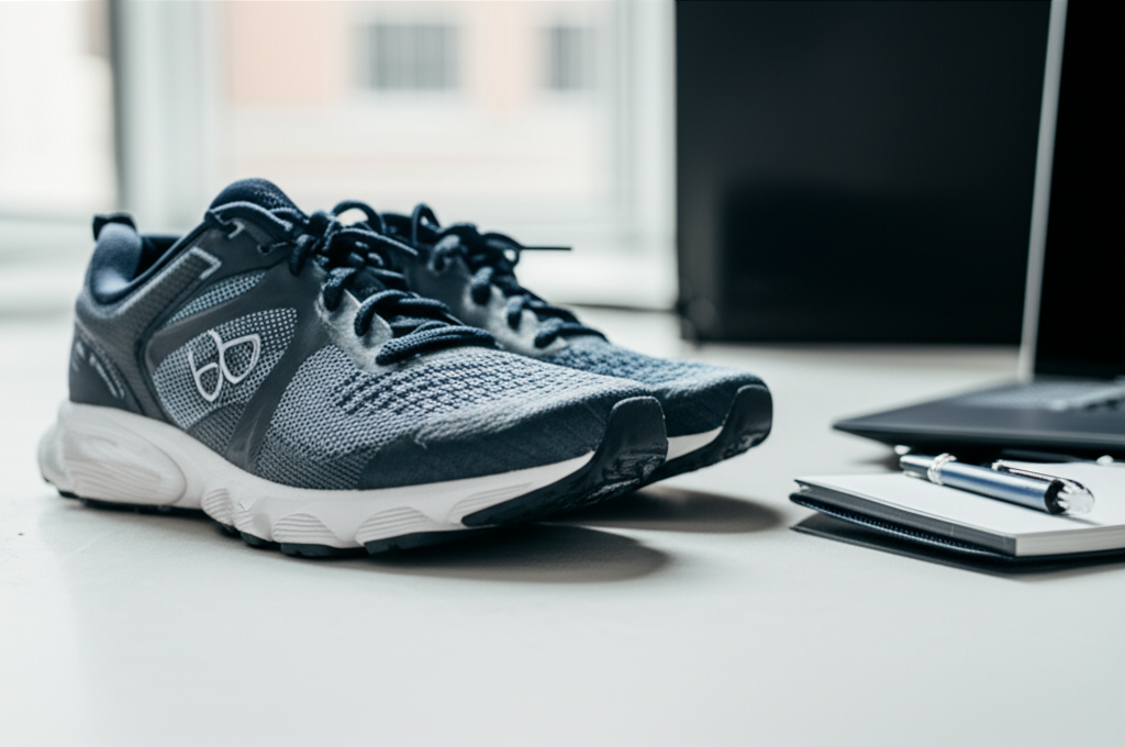 Generate a high-quality, relevant image prompt for an article about: Are Running Shoes Good for Work