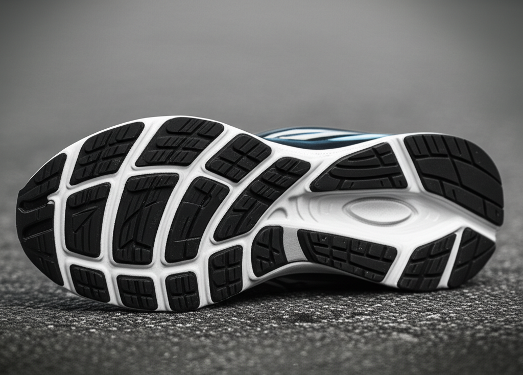 Generate a high-quality, relevant image prompt for an article about: Are Running Shoes Non Slip? Sho