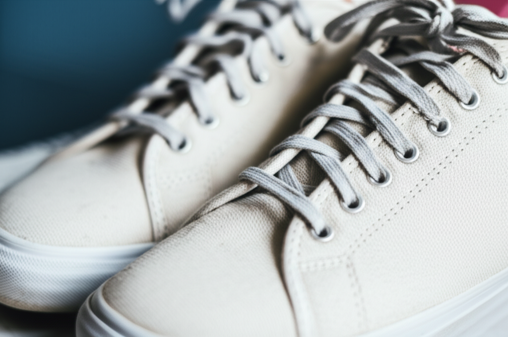 Generate a high-quality, relevant image prompt for an article about: How to Clean Fabric Shoes: Effo