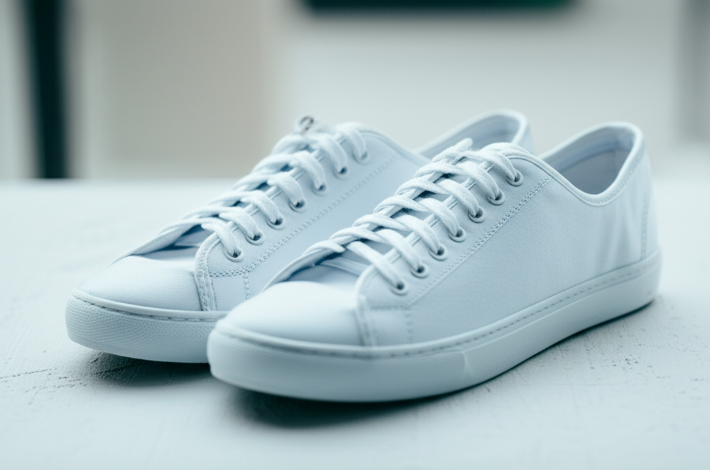 Generate a high-quality, relevant image prompt for an article about: How to Clean Fabric Shoes: Effo