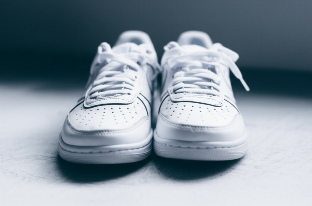 Generate a high-quality, relevant image prompt for an article about: How to Clean White Shoes: Effor