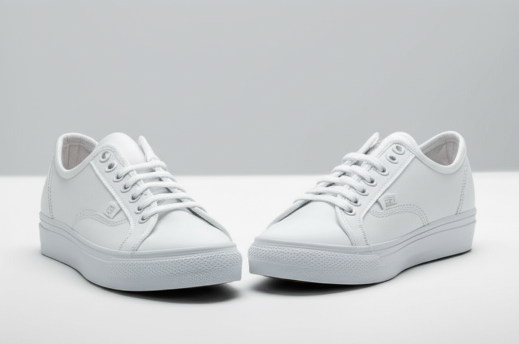 Generate a high-quality, relevant image prompt for an article about: How to Clean White Shoes: Effor