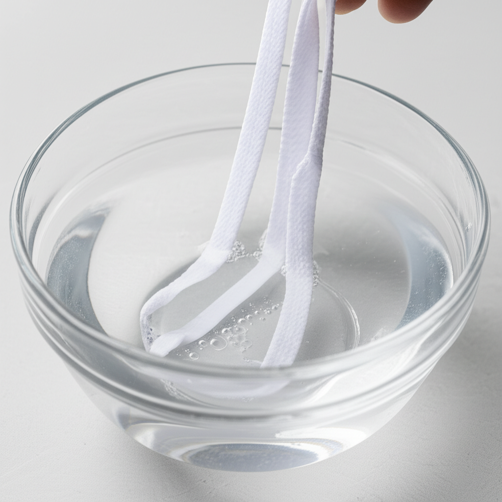 Generate a high-quality, relevant image prompt for an article about: What Can Clean Shoelaces? Best