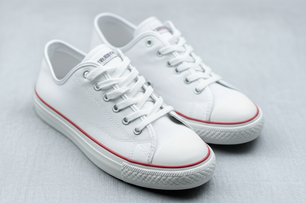 Generate a high-quality, relevant image prompt for an article about: How Do You Clean White Tennis S
