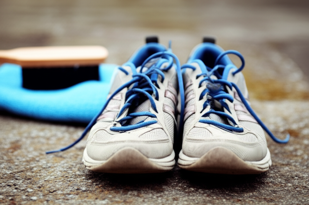 Generate a high-quality, relevant image prompt for an article about: How to Clean Outdoor Shoes: Eff