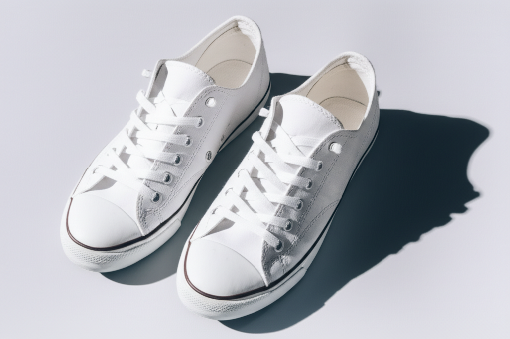 Generate a high-quality, relevant image prompt for an article about: How Do You Clean White Tennis S