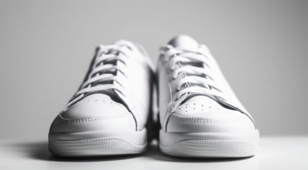 Generate a high-quality, relevant image prompt for an article about: What to Clean White Shoes With: